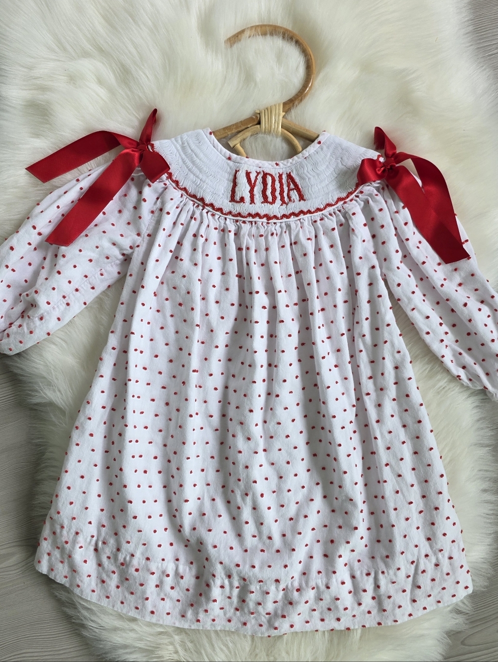Cecil And Lou Smock Monogrammed Dress Size 4